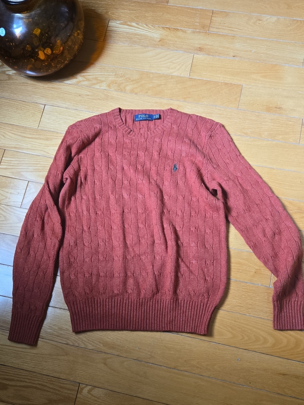 Polo by Ralph Lauren Men's Cable Crewneck Sweater - Rust
